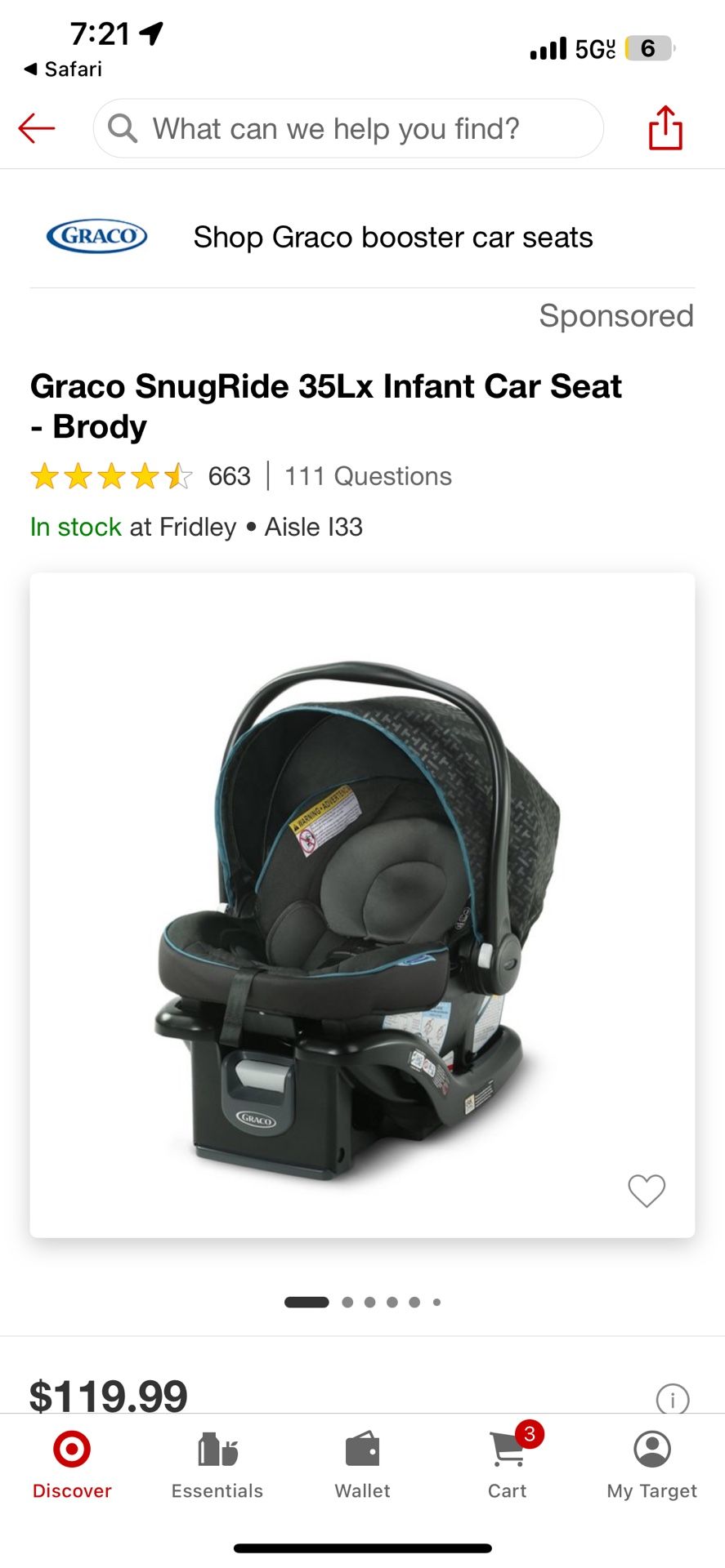 Graco Car Seat new in Box