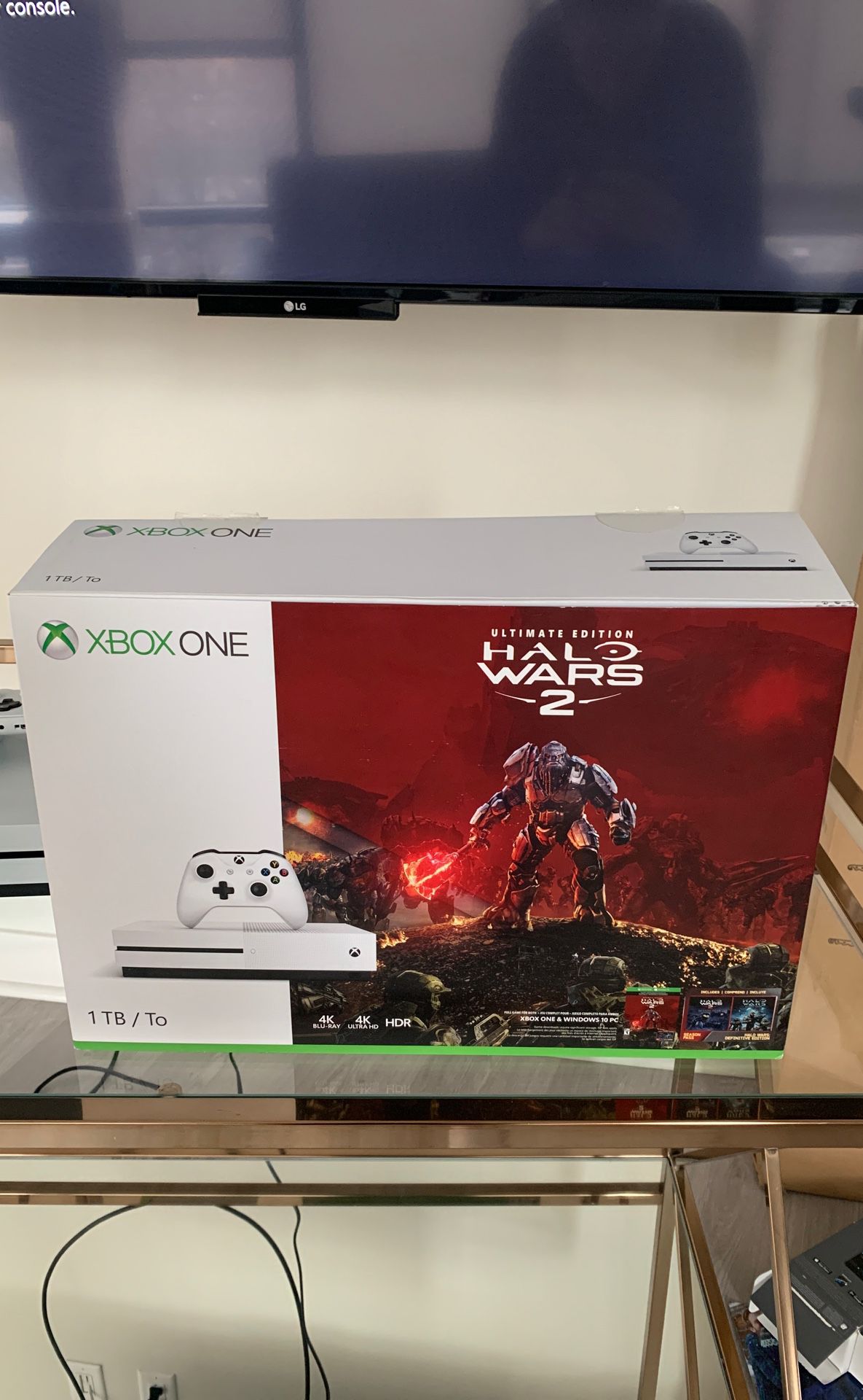 Xbox One S 1TB with 2 controllers and 3 games