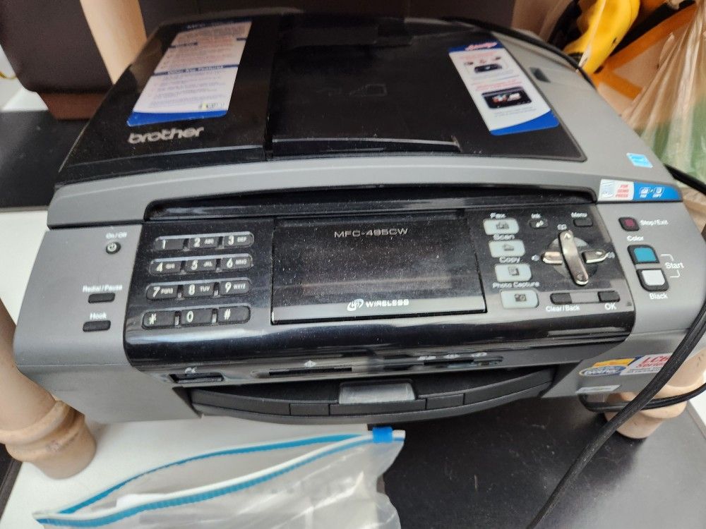 Brother MFC495CW Wireless Printer/Coper/Fax Machine and Ink for Sale