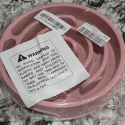 Slow Feeder Dog Bowl, Non-Slip Puzzle Dish for Dogs & Cats, Reduces Boredom & Anxiety