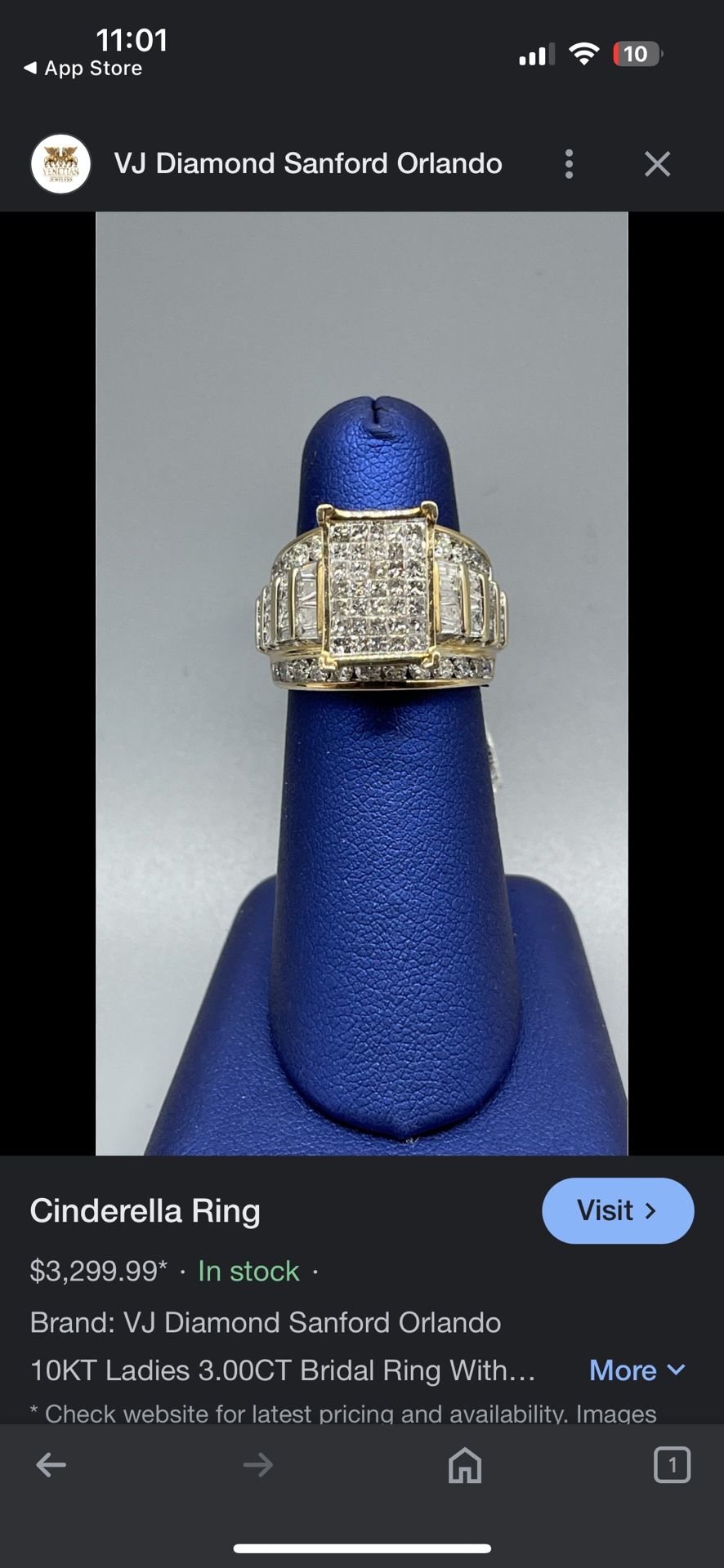 3ct 14kg Diamond Ring