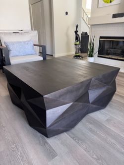 Large Dark Geometric Coffee Table