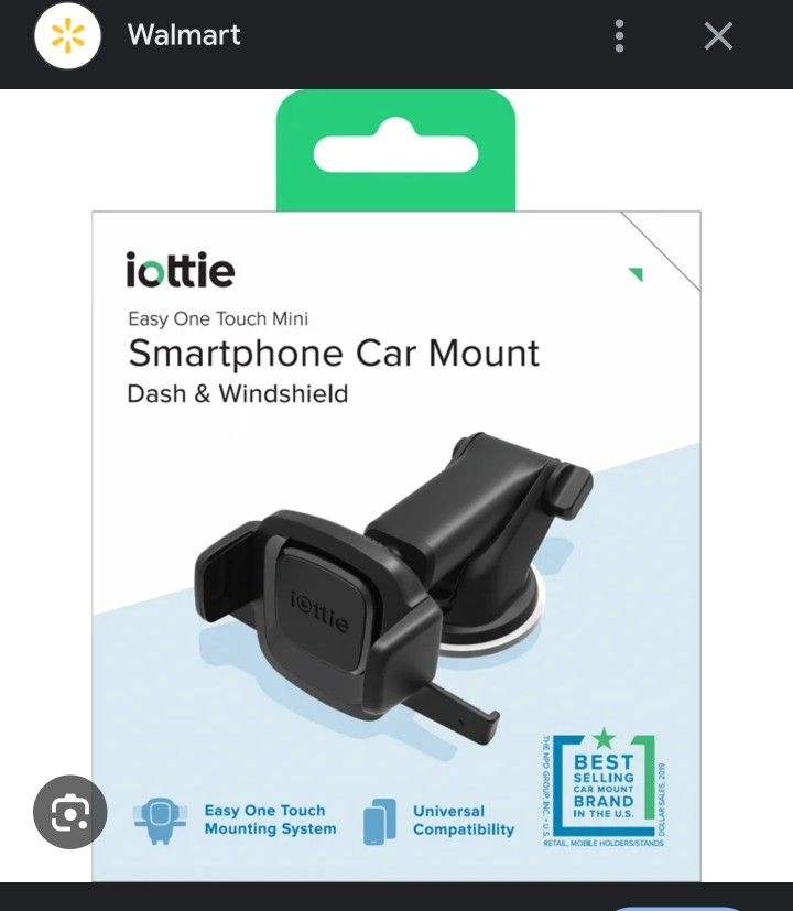 Iottie
Easy One Touch Mini
Smartphone Car Mount
Dash & Windshield
$20 (New) damaged box