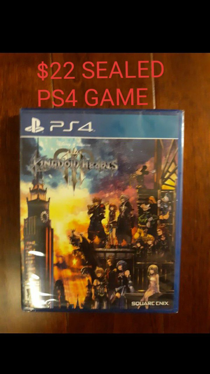 Ps4 game sealed brand new Disney Kingdom Hearts 3