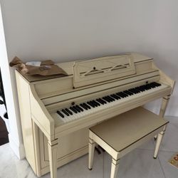 Wurlitzer Ivory Colored Piano 