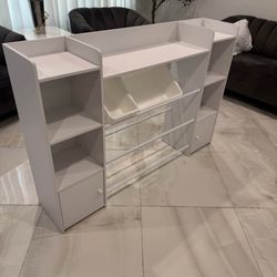 Baby toy storage and kitchen