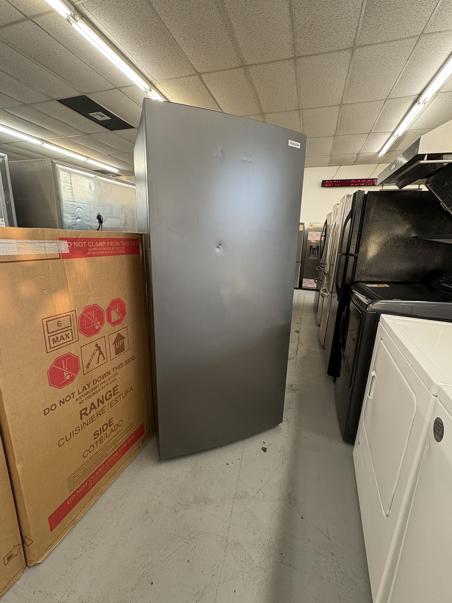 Frigidaire 32.6 in. 20 cu. ft. Frost Free Defrost, Garage Ready Upright Freezer in Carbon