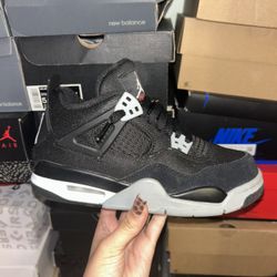 JORDAN 4 BLACK CANVAS