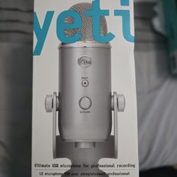 Blue Yeti Microphone USB- Silver Used $40
