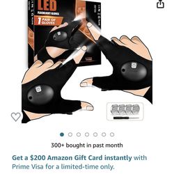 LED Flashlight Gloves For men