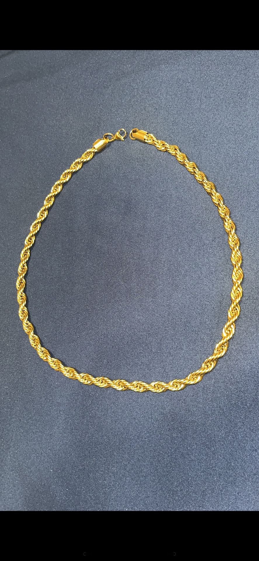 1 Left! Rope Chain 18k Gold Plated