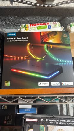 Govee HDMI 2.1 AI Sync Box 2, 8K/4K @144Hz, RGBWIC for 55-65 Inch TVs