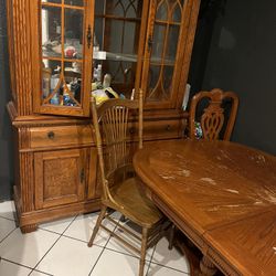 China Cabinet And Dining Table