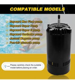 UST1072 3/4 HP Swimming Pool Pump Motor and Seal Kit Compatible with Hayward Super, Super II, Max Flow, Northstar & Ja-cuzzi Magnum Pump, ST1072 0.75