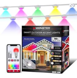 Monster Smart Outdoor Accent Lights (50ft) 36 Led Lights (MOW7-1015-ICW)