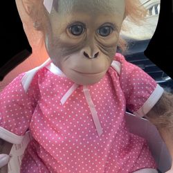 Lifelike Baby Annabelle Hugs Monkey The Ashton-Drake Galleries