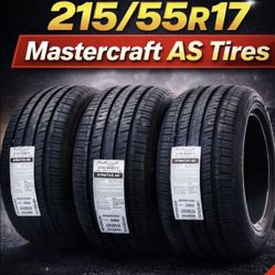 Brand New 215/55R17 Mastercraft Stratus AS Tires 