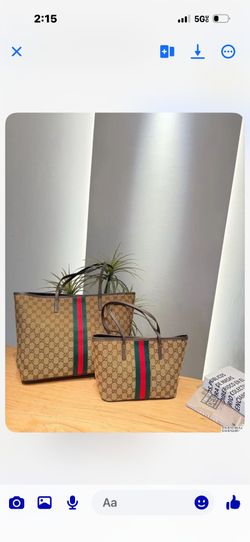 Gucci GG Canvas Tote Bags Set of Two
