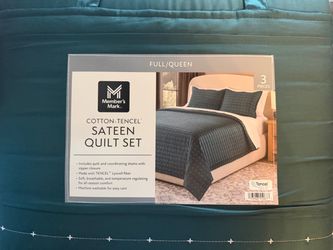 Member's Mark 3-Piece Cotton-Tencel™ Sateen Quilt  Full/Queen