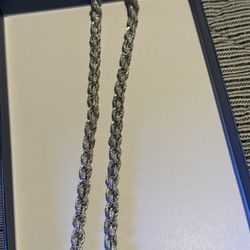 Silver Rope Chain 20in  71 Grams Pure Silver New