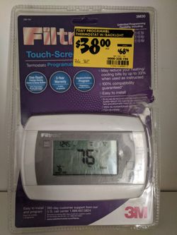 3M BRAND FILTRETE TOUCHSCREEN THEROMOSTAT W/ BACKLIGHT