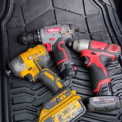 DeWalt, Hyper Tough, Milwaukee 1/4 Inch Impact Driver Set
