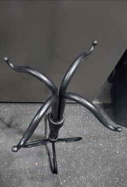 Vintage Wrought Iron Forged Twist Fireplace Tool Holder Stand Rack