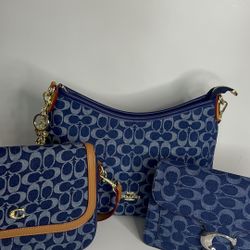 Denim Coach Bags Available 