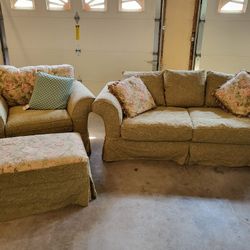 Couch, Chair, Ottoman