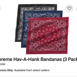 Supreme Hav-A-Hank 3 Pack Bandana