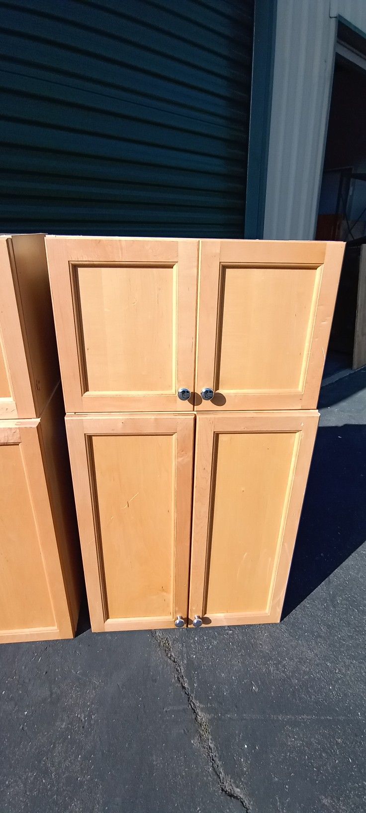 Solid maple kitchen or garage cabinets in very good condition for Sale