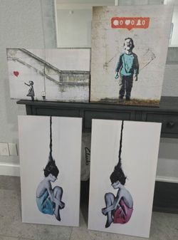 4 Artworks printed on canvas