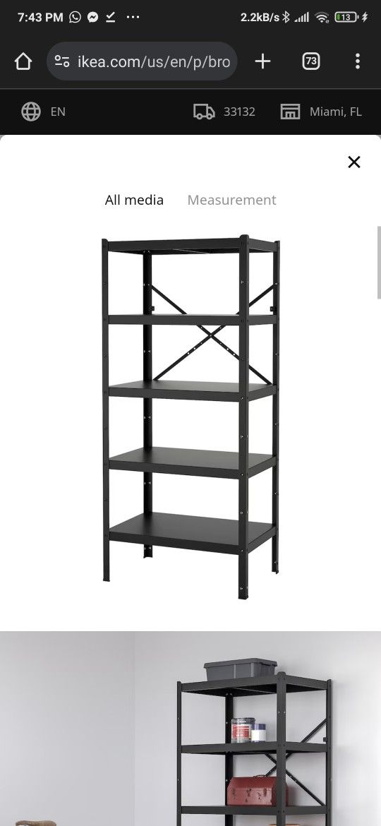 Heavy-Duty Metal & Wood Shelving – Set of 6