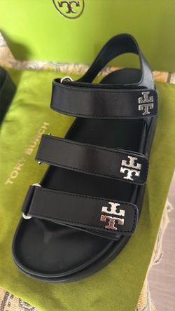 Tory Burch Black Leather Sandals sz 7