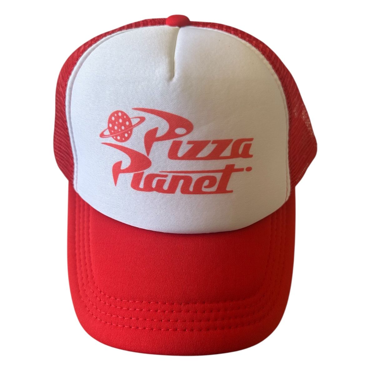 Disney Pixar Toy Story Pizza Planet Trucker Hat – Red and White Cap