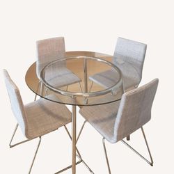 Round glass dining table ikea deals