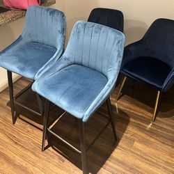Blue Suede Chairs