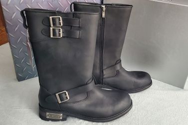 RIDE TECS Biker Boots 13" tall - Eagle model with Shifter Pad Full Men's Size 12M **NEW**