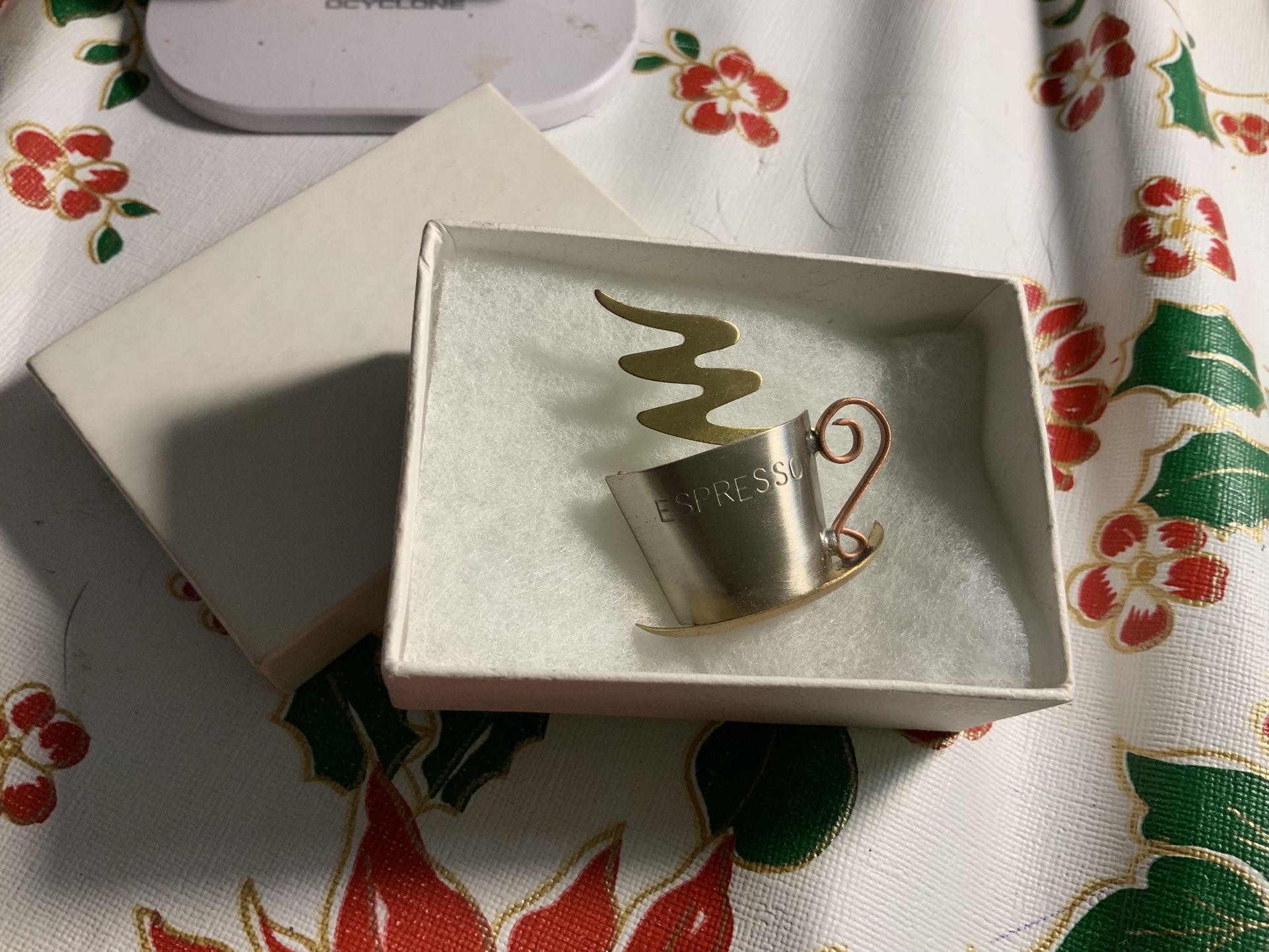 Espresso Brooch