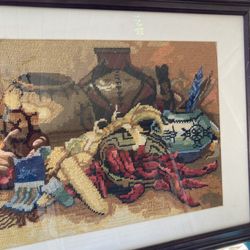 Awesome handmade framed picture with jar