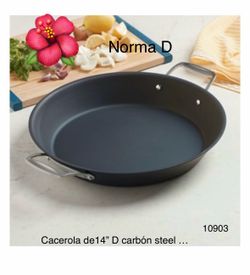 Paellera de 14” Carbón steel nueva en su caja 🌺 princess house 🌺