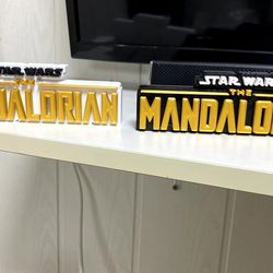 Disney Star Wars The Mandalorian Sign Display Art Wall Sign 