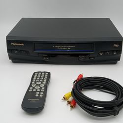Panasonic VCR with Remote and Cable. Works fine. PV-V4520.