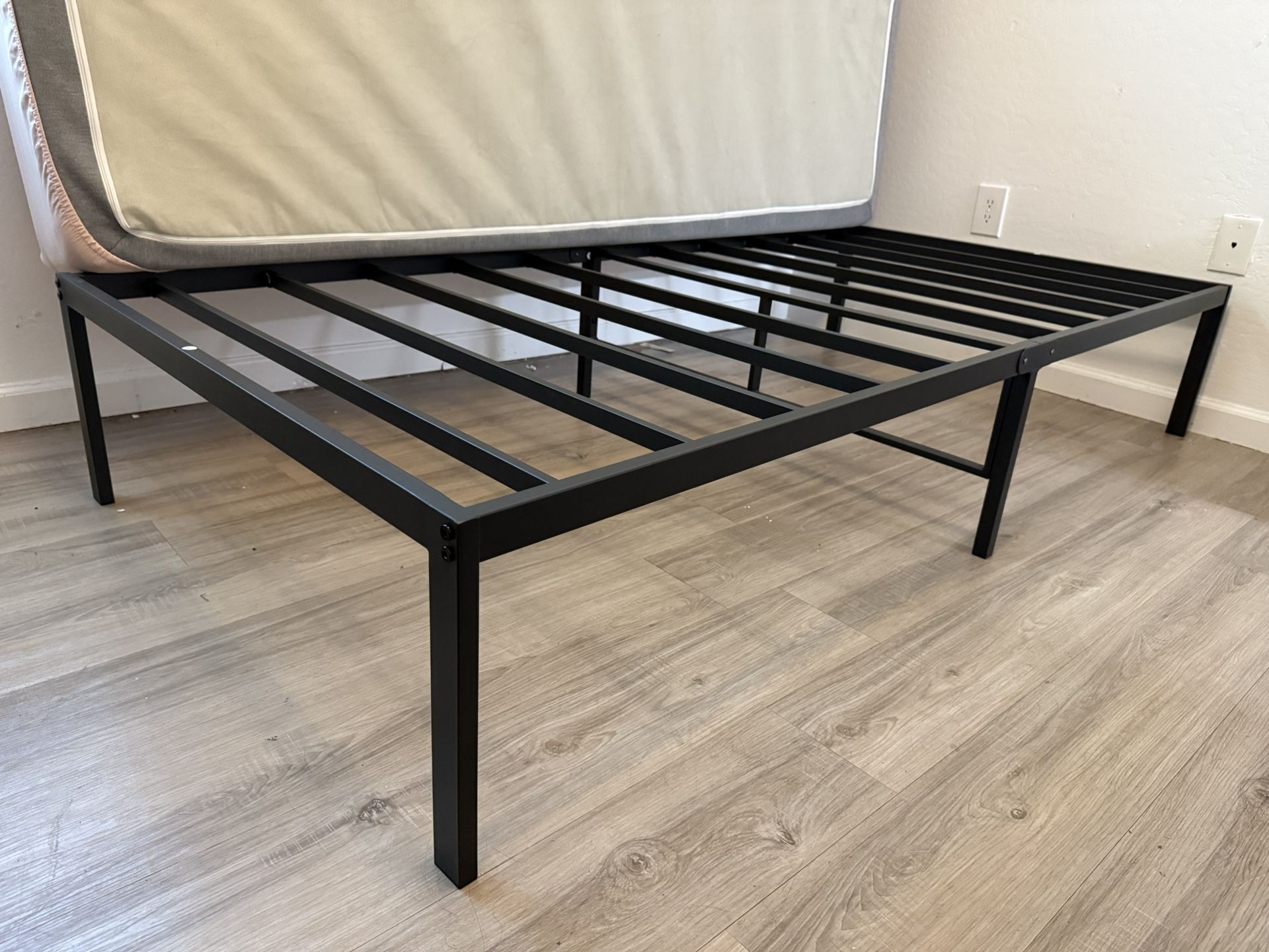 Metal platform bed frame- twin
