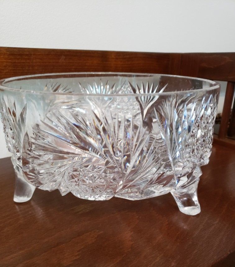 Antique American Brilliant Ferner Bowl