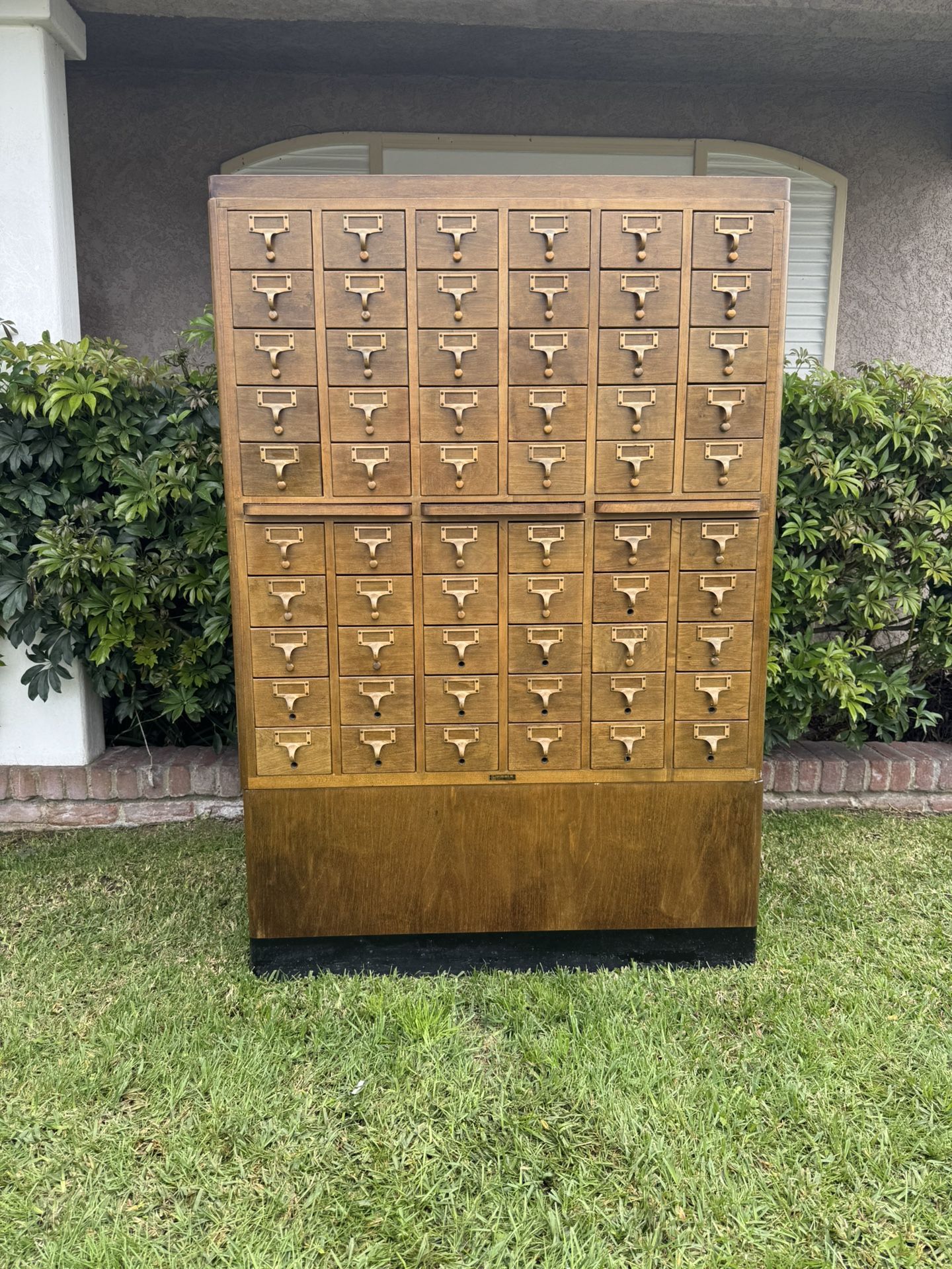 RARE! Gaylord Bros Inc Vintage 60 Drawer Library Card Catalog for