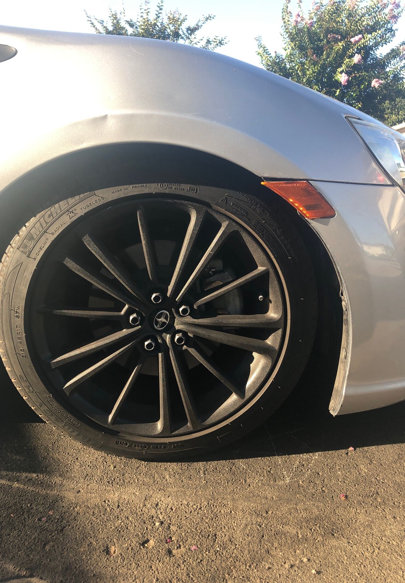 Frs/brz/g86 stock mate black rims and tires