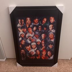 Framed Old School Rap Legends Hip Hop Poster