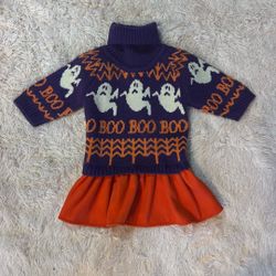Halloween dog sweater dress