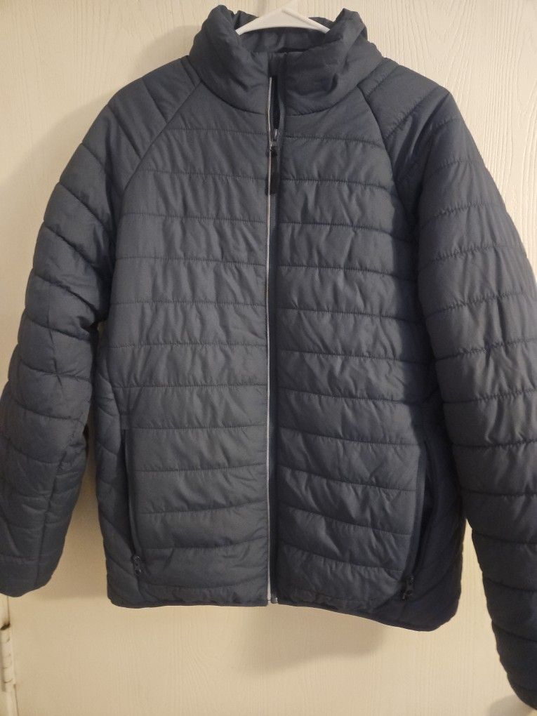 Unisex Puffy Blue Jacket